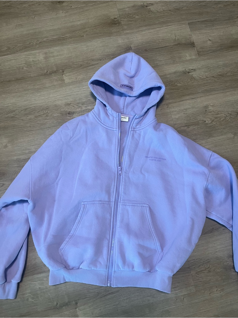 Comfrt Lavender Zip-Up Hoodie